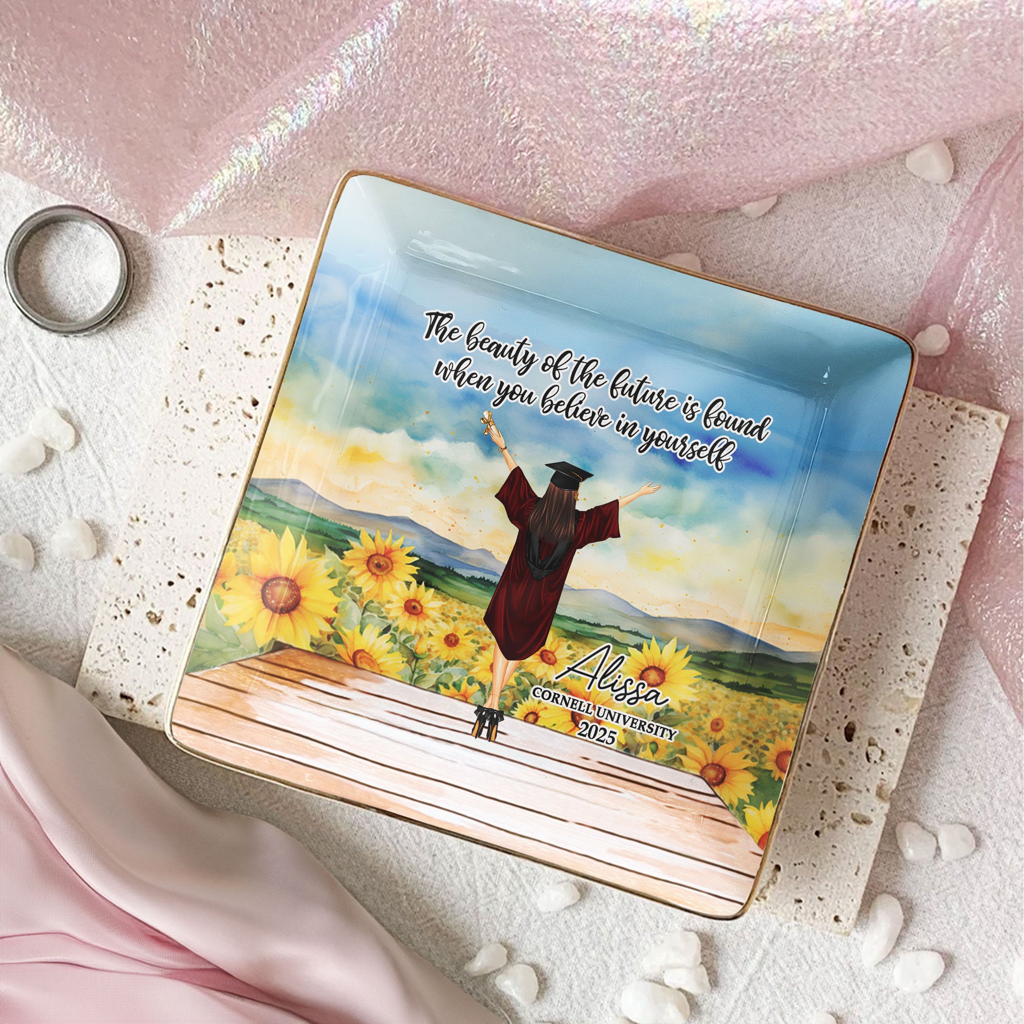 Graduation Gift The Beauty Of The Future Is Found – Personalized Jewelry Dish