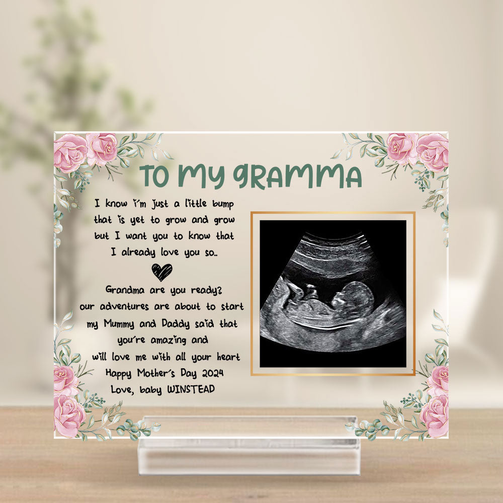 I Know I Am Just A Little Bump – Personalized Custom Acrylic Plaque With Base