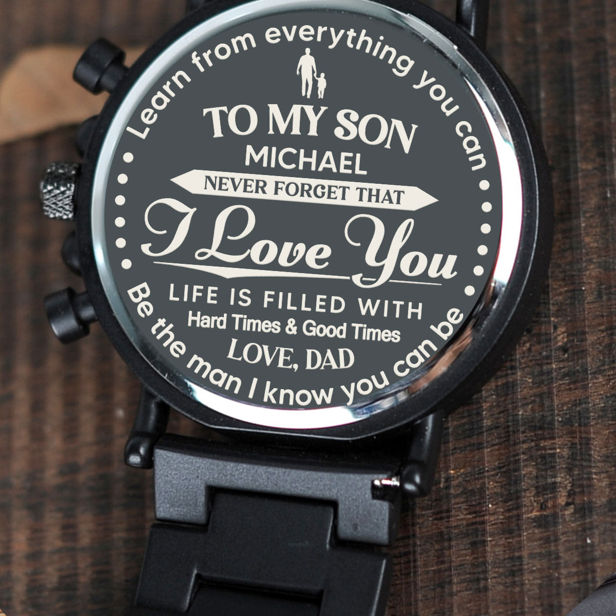 Never Forget That – Personalized Engraved Wooden Watches GQ026