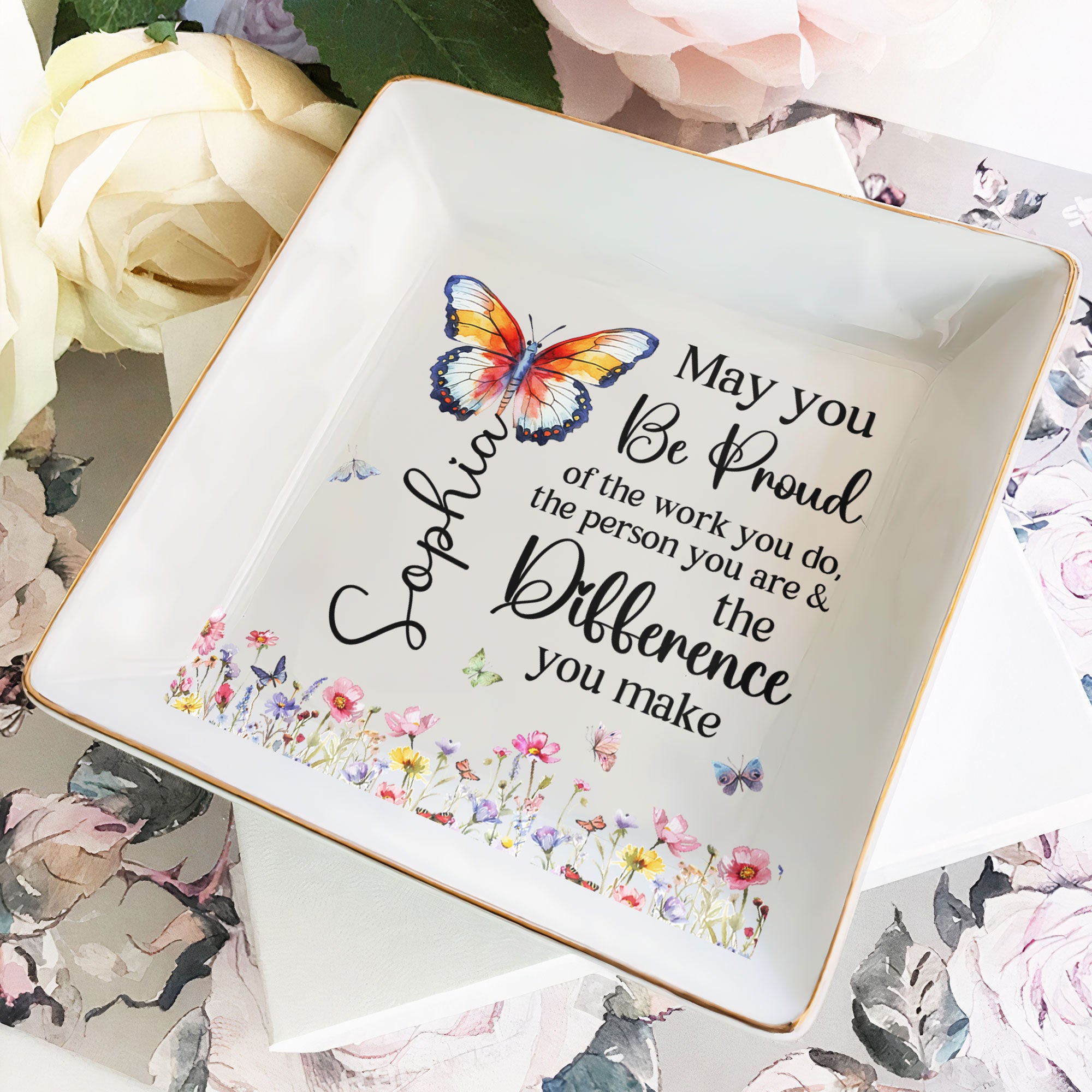 Never Forget The Difference That You Make – Personalized Jewelry Dish