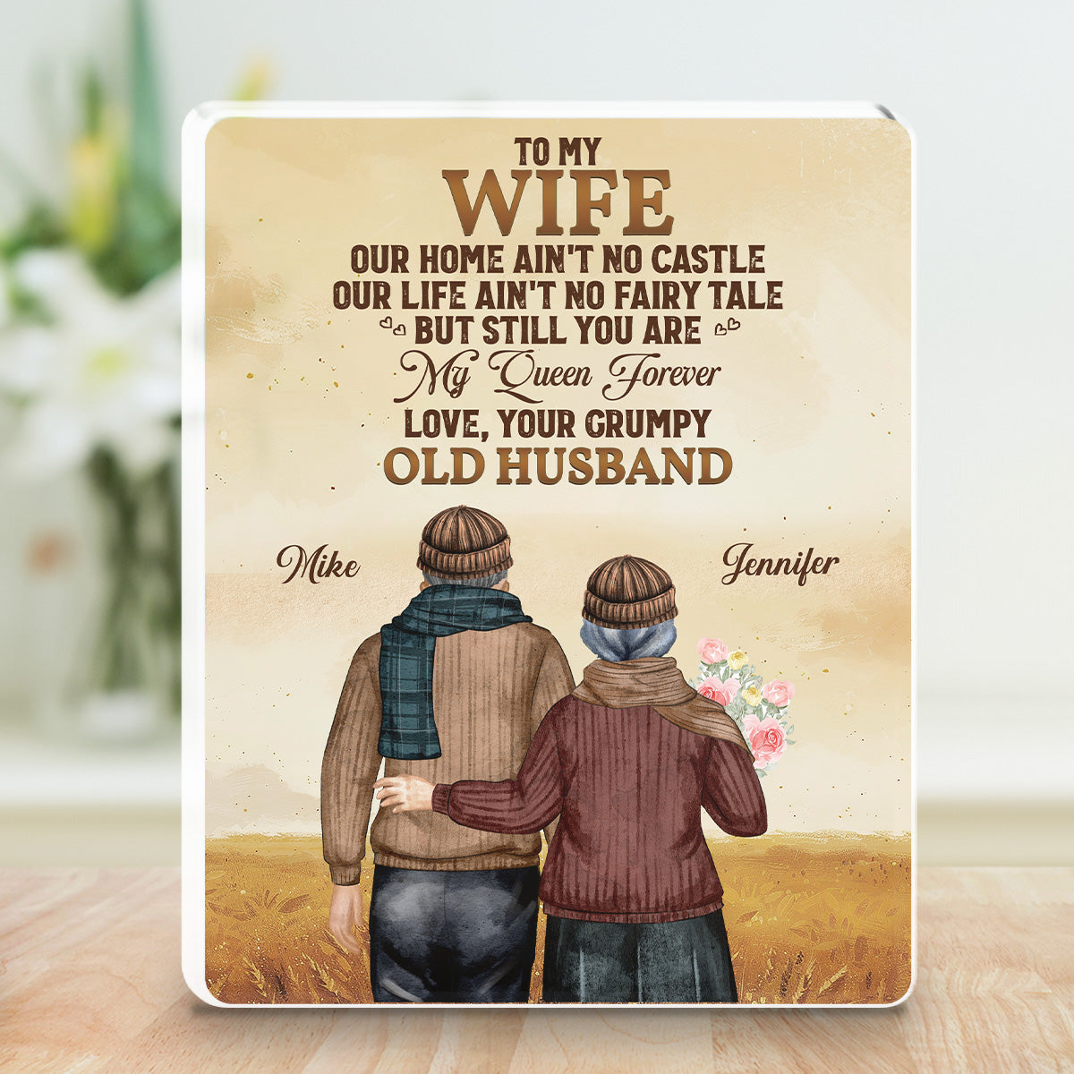 To My Wife You Are My Queen Forever – Personalized Custom Acrylic Plaque